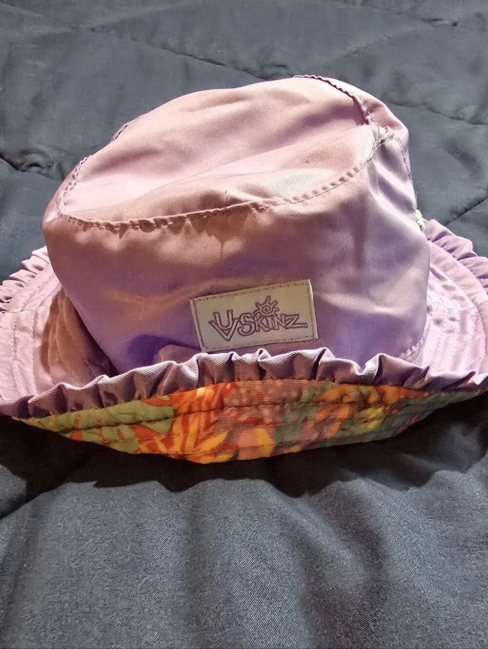 UV Skinz Lilac Ruffle Brim Bucket Hat for Kids